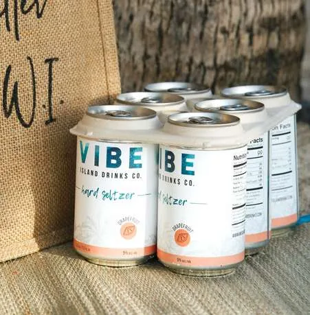 A six-pack of Vibe Hard Seltzer